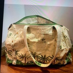 Large beach cotton canvas duffel bag